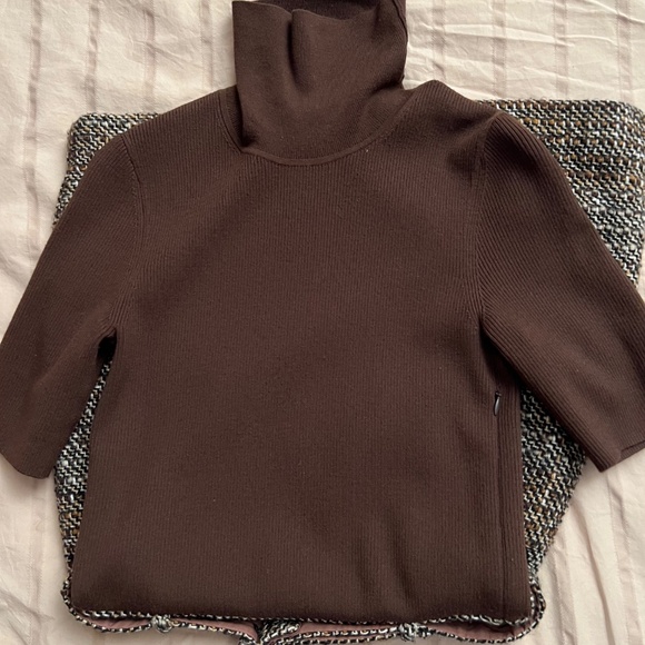 Theory Combo Brown Dress S - Picture 3 of 13